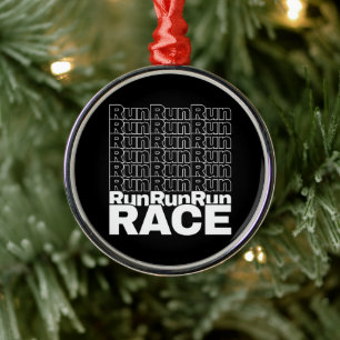 Ornement En Métal Citation de course en cours de course motivationne