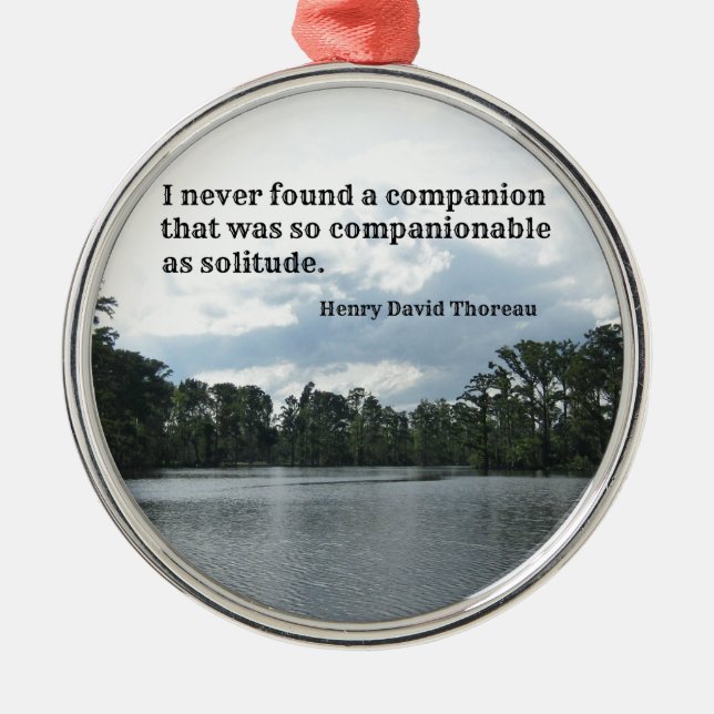 Ornement En Métal Citation sur la solitude sur la scène River. (Devant)