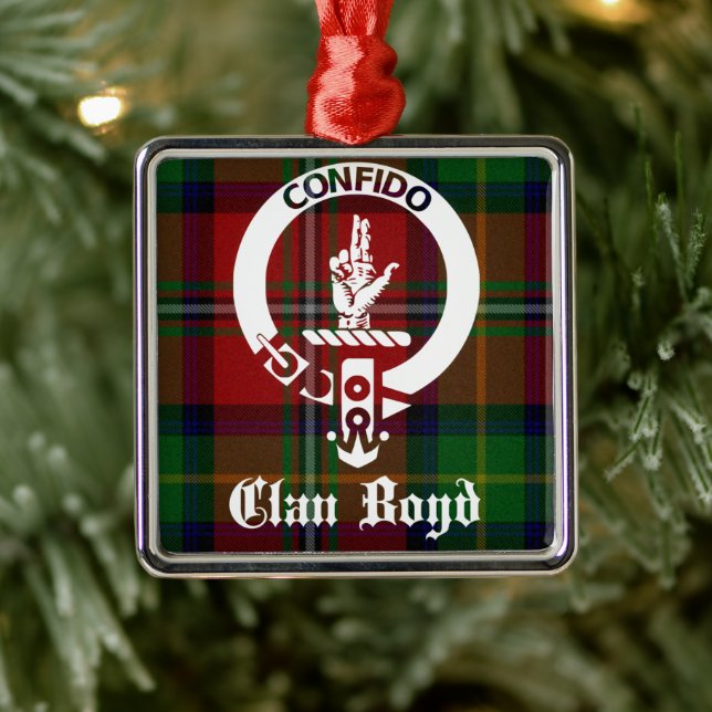 Ornement En Métal Clan Boyd Crest Tartan (Arbre)