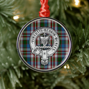 Ornement En Métal Clan Donnachaidh (Robertson) Crest & Dress Tartan