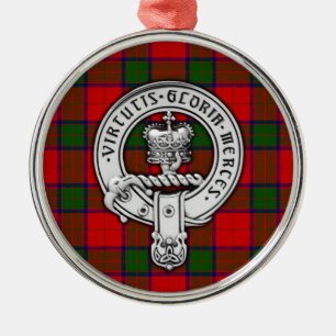 Ornement En Métal Clan Donnachaidh (Robertson) Crest & Tartan