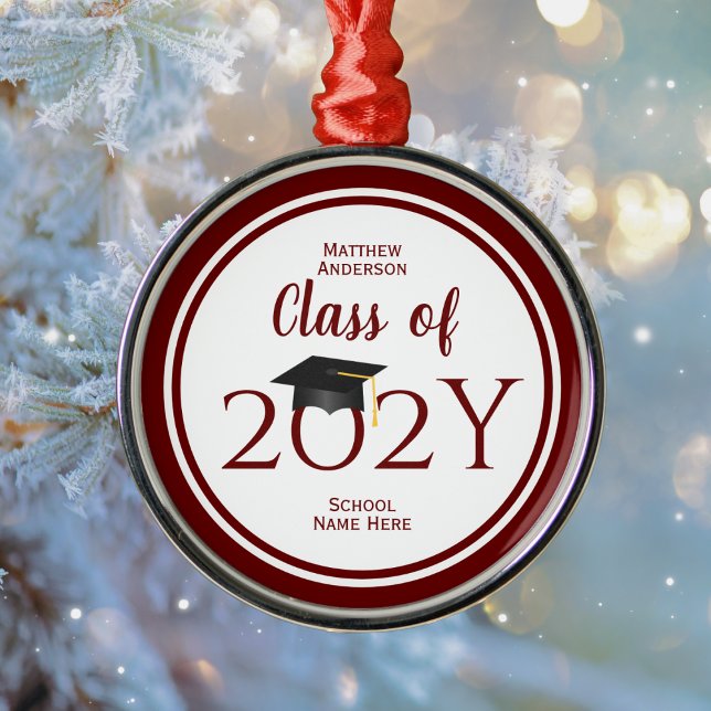 Ornement En Métal Classe de 2023 Élégant diplôme de fin d'études (Créateur téléchargé)