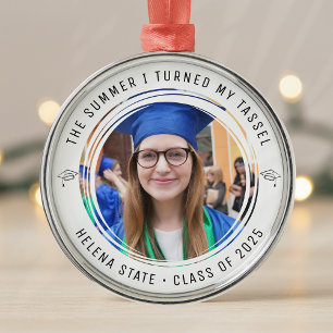 Ornement En Métal Classe de fin d'études de 2025 Photo Keepsaké