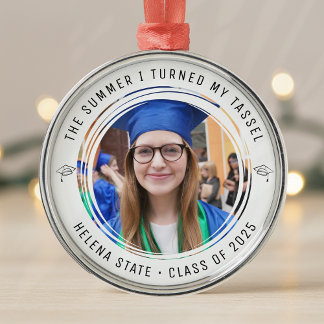 Ornement En Métal Classe de fin d'études de 2025 Photo Keepsaké