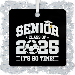 Ornement En Métal Classe de football 2025 Graduation Senior 2025