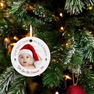 Ornement En Métal Classique Notre Premier Noël En Tant Que Famille P