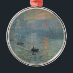 Ornement En Métal Claude Monet Impression Sunrise Soleil Levant<br><div class="desc">Peinture de paysage impressionniste par Claude Monet - Chefs-d'oeuvre classiques - Claude Monet Nature Painting Series - Impression Sunrise Soleil Levant</div>