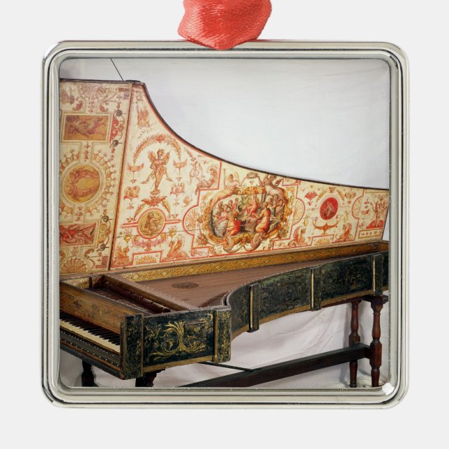 Ornement En Métal Clavecin doré et peint (Devant)