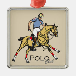 Ornement En Métal club de polo équestre