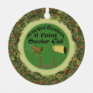 Ornement En Métal Club de snooker XMas Wreath Zero Point