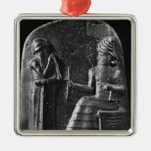 Ornement En Métal Code de Hammurabi, dessus du stele