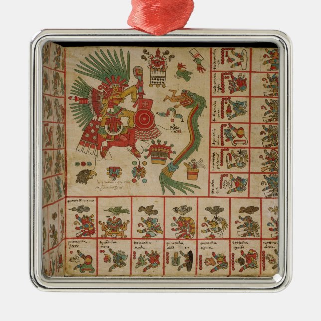 Ornement En Métal Codex aztèque Borbonicus (Devant)