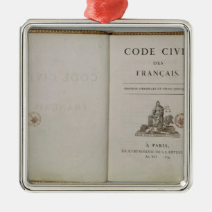 Ornement En Métal Codez civil, ouvert au titlepage, 1804