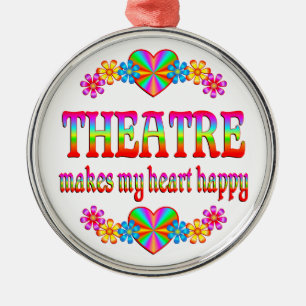 Ornement En Métal Coeur de théâtre heureux