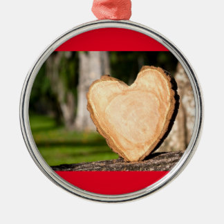 Ornement En Métal coeur en bois