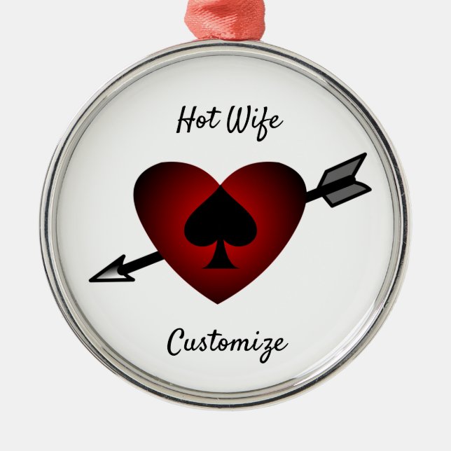 Ornement En Métal Coeur mignon Black Spade Thunder_Cove (Devant)