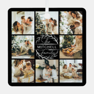 Ornement En Métal Collage photo de famille simple et moderne   Cadea