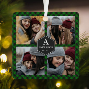 Ornement En Métal Collage photo de la sériole de bison vert