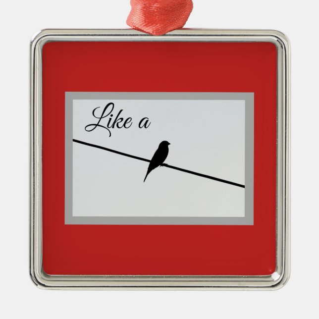 Ornement En Métal Comme un oiseau sur un fil - Leonard Cohen (Devant)