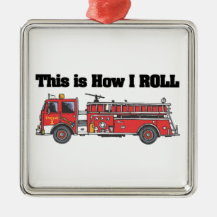 Ornement En Métal Comment je roule (camion de pompiers)