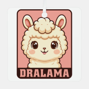 Ornement En Métal Conception d'illustration de lama mignon