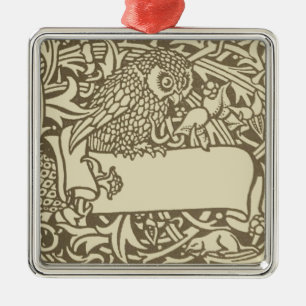 Ornement En Métal Conception florale de hibou de William Morris vint
