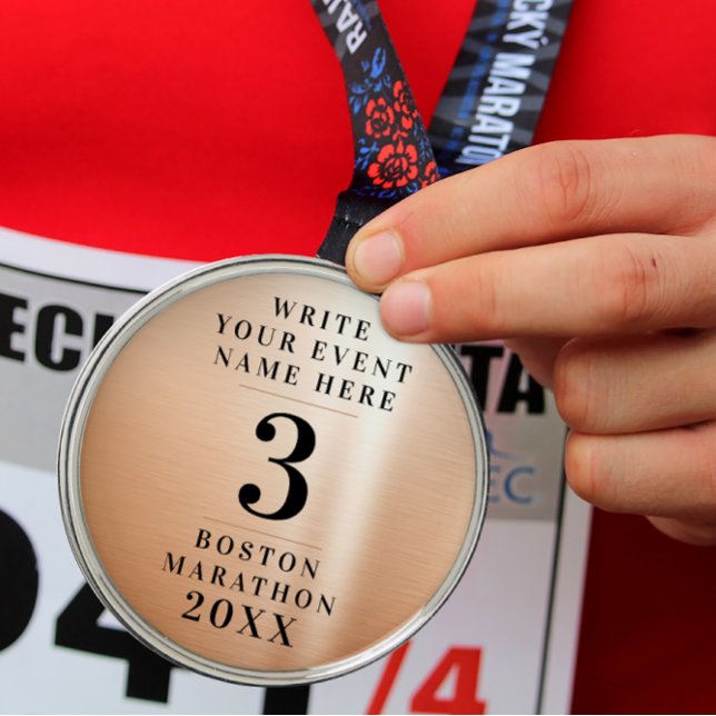 Ornement En Métal Concours de médaille de bronze classique simple 3e (Créateur téléchargé)