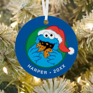 Ornement En Métal Cookie Monster   Testeur de cookies de Noël offici