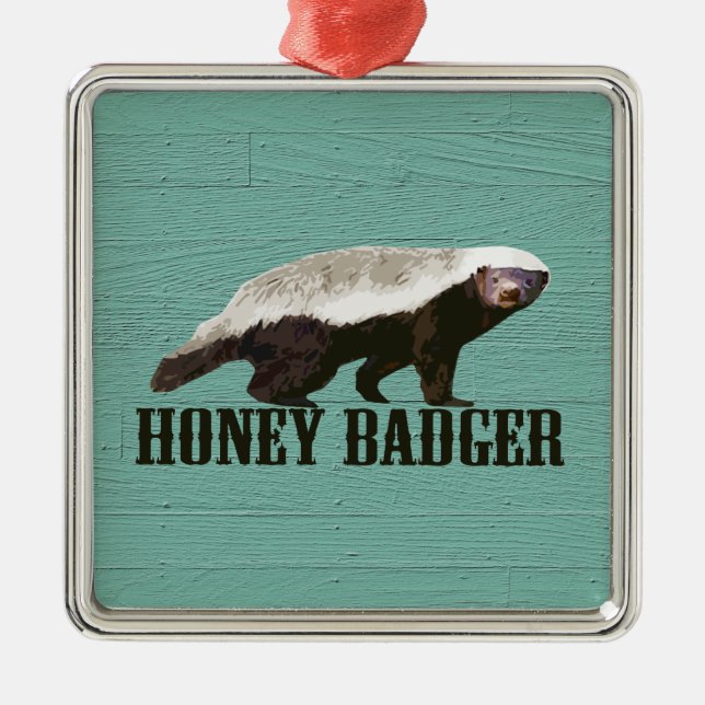 Ornement En Métal Cool Rustic Honey Badger (Devant)
