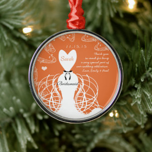 Ornement En Métal Coral Mariage Gown Bridesmaid-Vous Choisissez la c