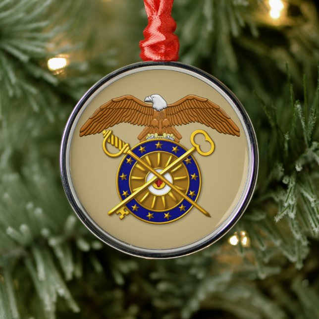 Ornement En Métal CORPS DU QUARTERMASTER Noël (Arbre)
