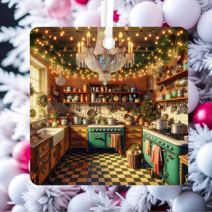 Ornement En Métal Cottage Rétro Kitsch Rétro Noël Personnalisé