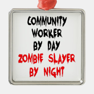 Ornement En Métal Couche Zombie du collaborateur communautaire