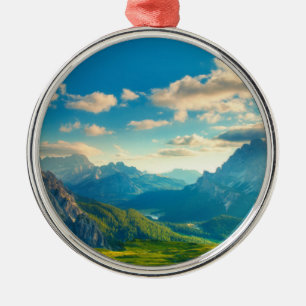 Ornement En Métal Coucher du soleil dans les montagnes