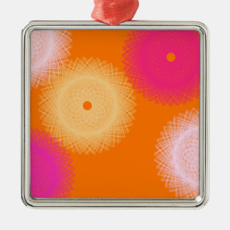 Ornement En Métal couleur pop orange et rose