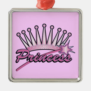 Ornement En Métal Couronne rose princesse