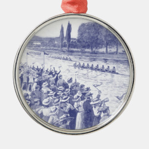 Ornement En Métal Course Vintage Crew de rameurs avec de nombreux sp