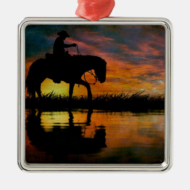 Ornement en métal Cowboy (Devant)