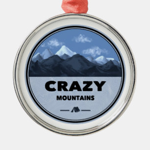 Ornement En Métal Crazy Mountains Montana Camping