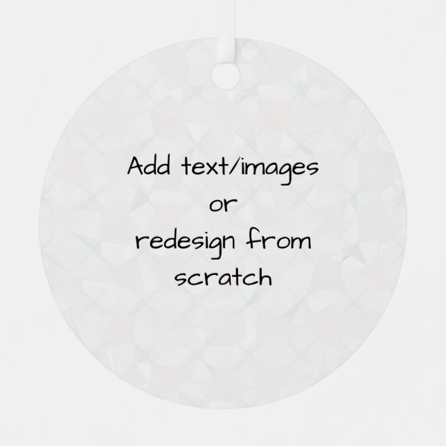 Ornement En Métal Créer votre propre Customisé (Recto)