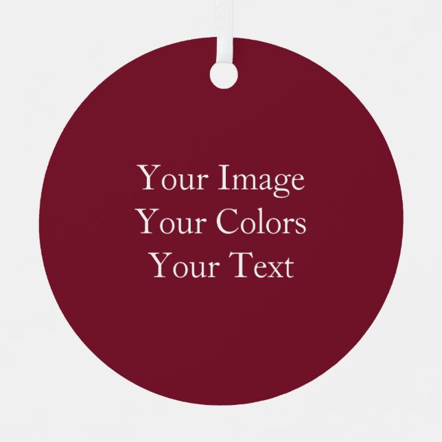 Ornement En Métal Créez votre propre vin rouge (Recto)