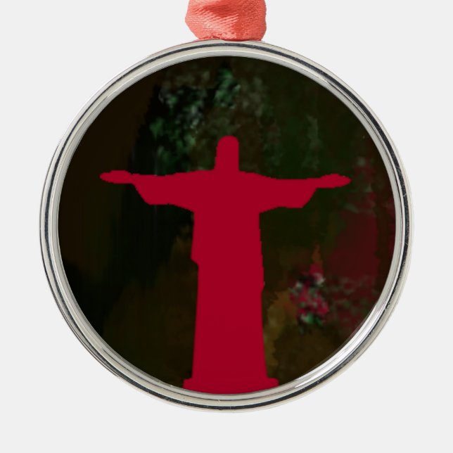 Ornement En Métal Cristo Redentor (Devant)