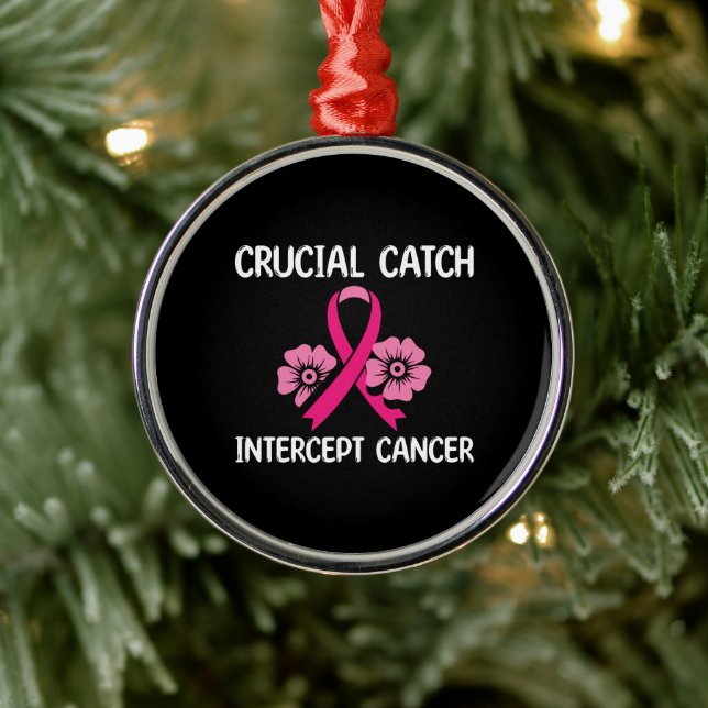 Ornement En Métal Crucial Catch Intercept Cancer Gift For Friend (Arbre)