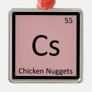 Ornement En Métal Cs - Apéritif de nuggets de poulet Symbole de chim