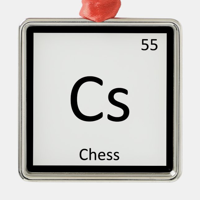 Ornement En Métal Cs - Chimie Du Jeu D'Échecs Symbole Périodique De  (Devant)