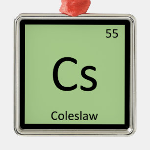 Ornement En Métal Cs - Coleslaw Chimie Symbole de table périodique