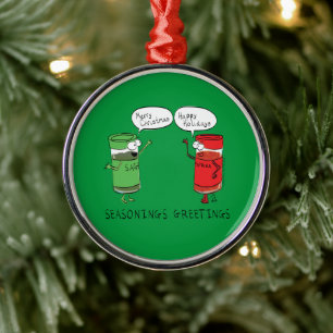 Ornement En Métal Cuisine de Noël Épices de chef amusants