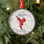 Ornement En Métal Custom Personalized Karate Martial Arts Christmas<br><div class="desc">Celebrate the holidays with this Custom Personalized Karate Martial Arts Christmas Metal Ornament featuring a dynamic female martial artist performing a high kick — surrounded by chic Christmas trees, holly sprigs, and stars in soft, shabby-chic tones. The festive “Merry Christmas” script adds warmth and energy to this stylish martial arts...</div>
