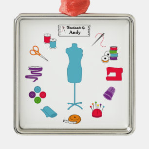 Ornement En Métal Customiser le Étiquette coudre à droite