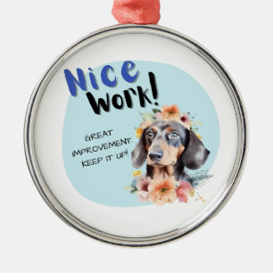 Ornement En Métal Dachshund Bon Travail